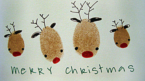 Fingerprint Christmas Childrens Craft Fingerprint Christmas Childrens Craft