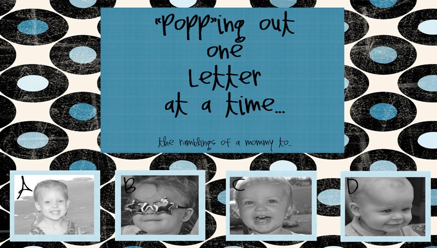 "popp"ing out one letter at a time