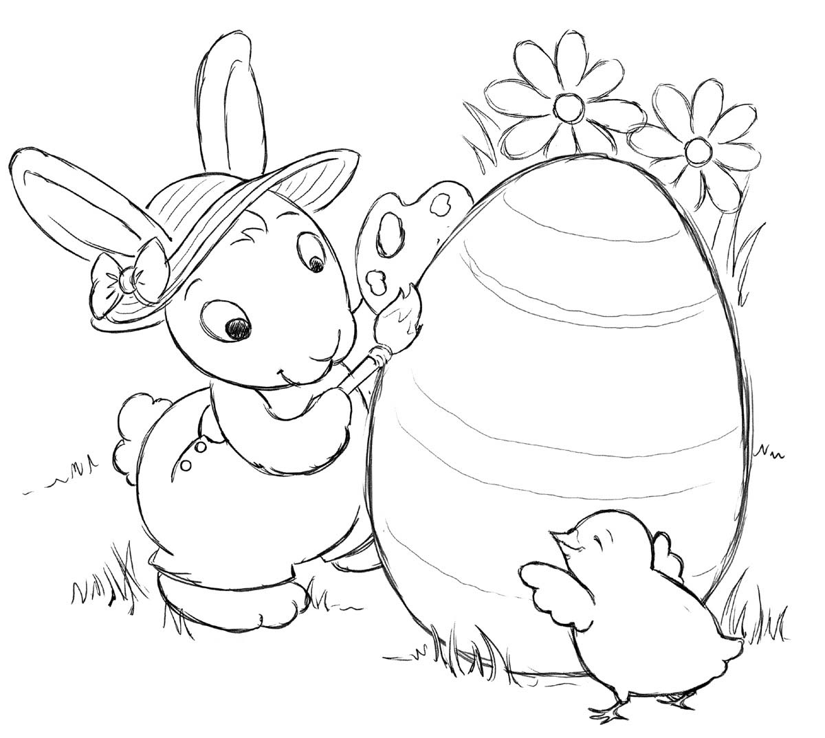 Free Printable Rabbit Coloring Pages For Kids « Animal Place