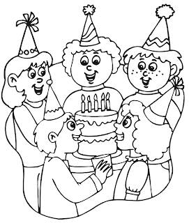 Birthday Party With Family Coloring Pages Coloring Pages Online