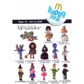 happy meal wizard of oz dolls