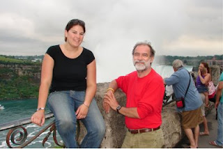 click here for Full Size image of Kevin and Jillian at Niagara Falls, Ontario, on a Sunny day in July, 2008