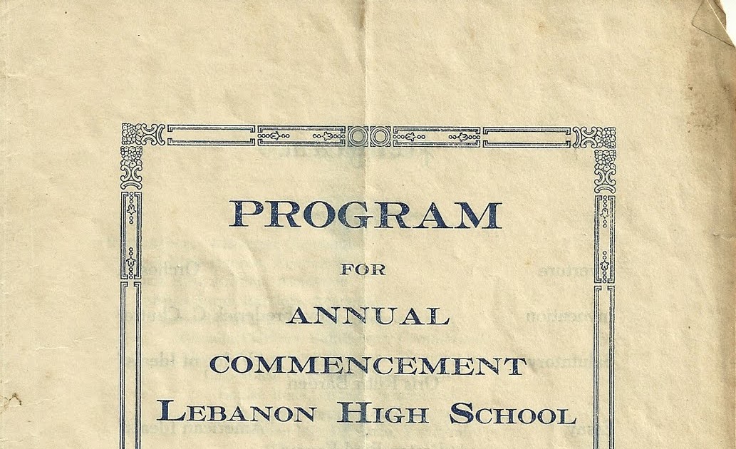 Heirlooms Reunited 1922 Commencement Program, Lebanon, New Hampshire