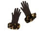 Louis Vuitton Leopard Print Fur Trimmed Gloves 