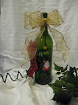 Custom Santa wine bottle