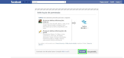 Agregando o Twitter ao Facebook