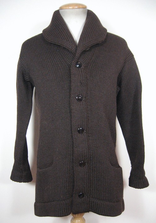 1930's Shawl Collar Sweater ~ Rivet Head