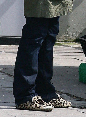 pretty green slippers