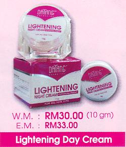 LIGHTENING DAY CREAM : RM 30.00