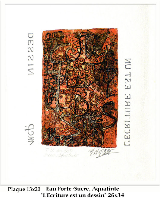 eau forte-Ecriture