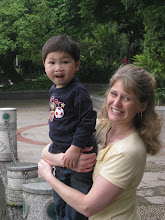 Mommy and Caleb at the Peoples Park of Nanning