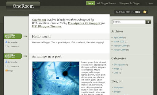 Free blogspot template