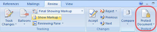 Set password on Office 2007