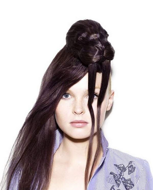 creative hair design curious
