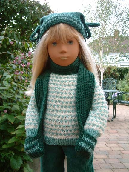 Sasha Doll Style: Sasha Doll Pattern - Hat and Mitten-Scarf Knitting Pattern