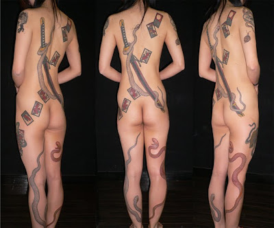 Japanese Tattoos Symbol On Full Body Girls