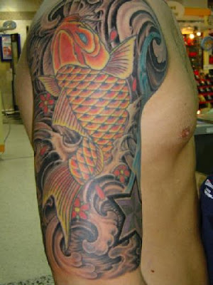 Japanese Ko'i Tattoo on Arm. Japanese Tattoo, Japanese Tattoo Design, 