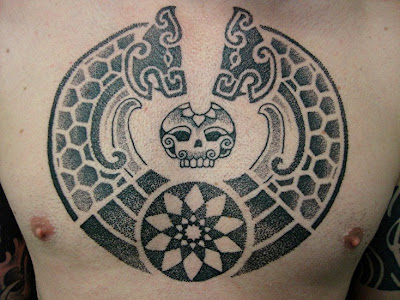 Chest Tattoo Image name Chinese Inspired Dotwork Chest
