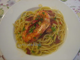 spaghetti con sugo di mazzancolle