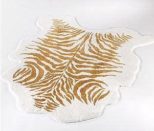zebra bath mat