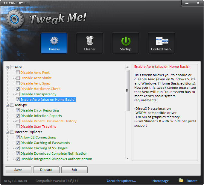Personalizare Windows cu Tweak Me! Personalizare Windows cu Tweak Me!