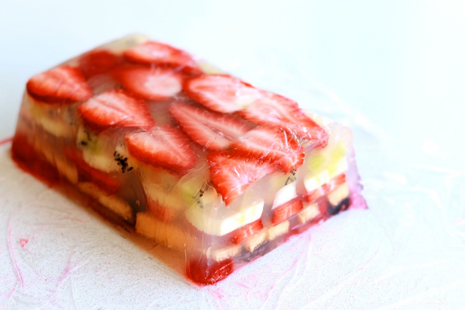 Green Cilantro Layered Fruit Agar Agar