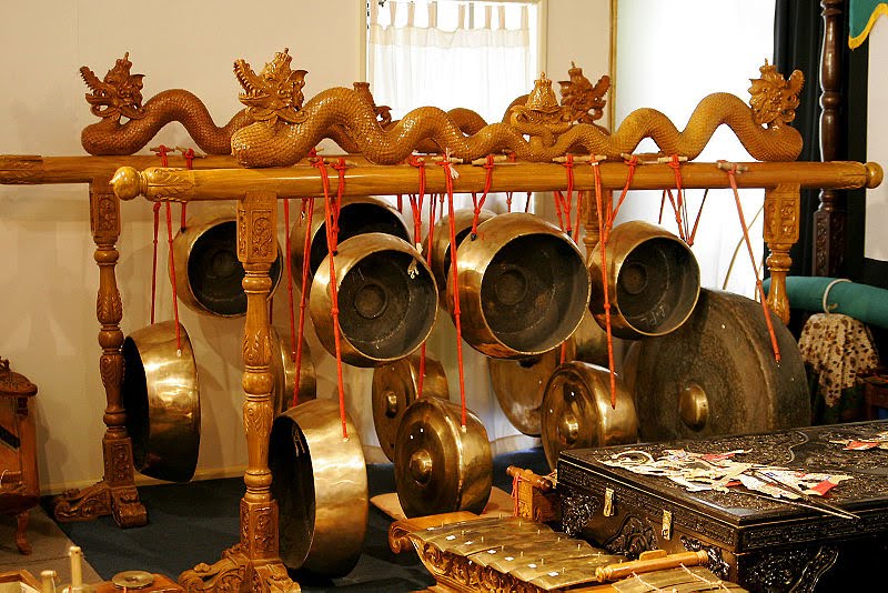 THE ART OF TRADITIONAL MUSIC INSTRUMENT GONG of specific INDONESIA