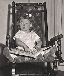 Robin Atkins loved her books as a child; 1944