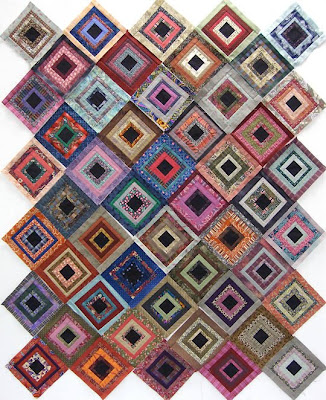 God's Eye Quilt by Robin Atkins, arrangement of 50 blocks, quilt #2