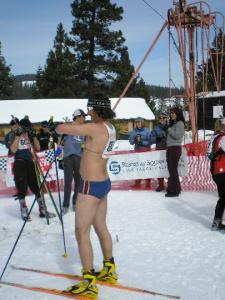 Naked Cross Country Skiiers