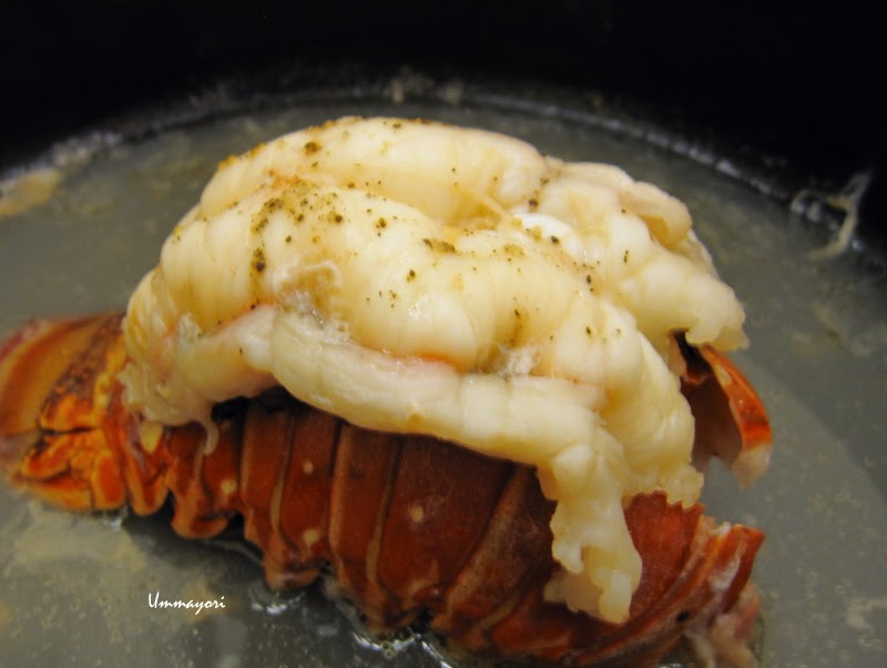 Lobster Tail with herbed butter sauce