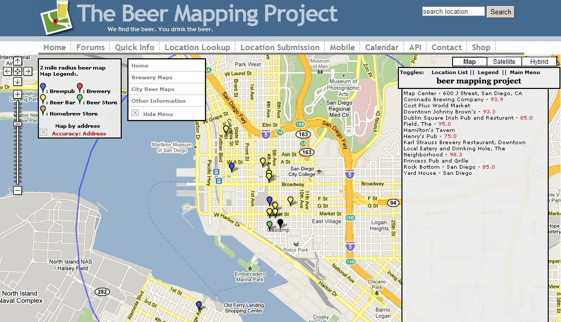 San Diego Brewery Map A Little Help From The Beer Mapping Project
