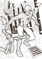 Planse de colorat cu Spiderman copii