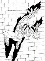 fise de colorat cu Spiderman