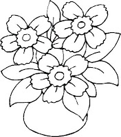Planse desene de colorat cu flori