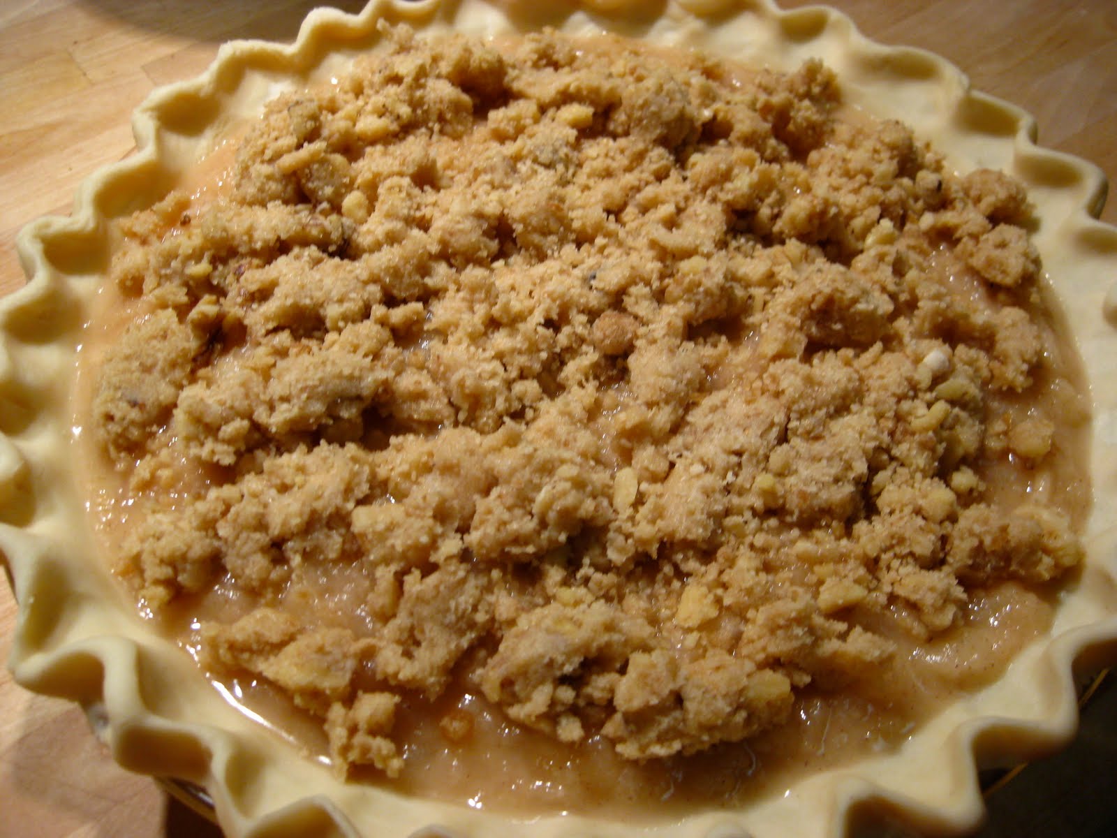 A Taste of Home Cooking Caramel Apple Walnut Pie