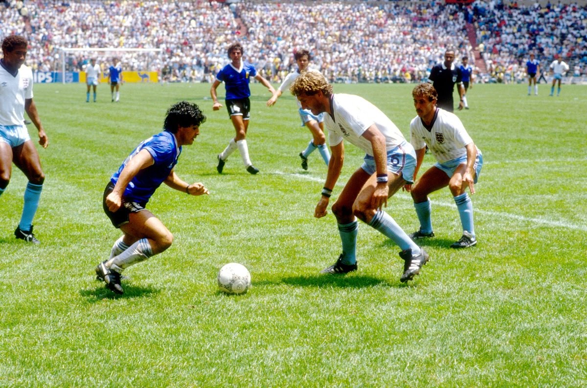 Jogo entre Argentina x Inglaterra. Copa do Mundo 1986 Fonte: .