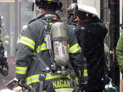 New York City Fire Fighters Fighting Fire