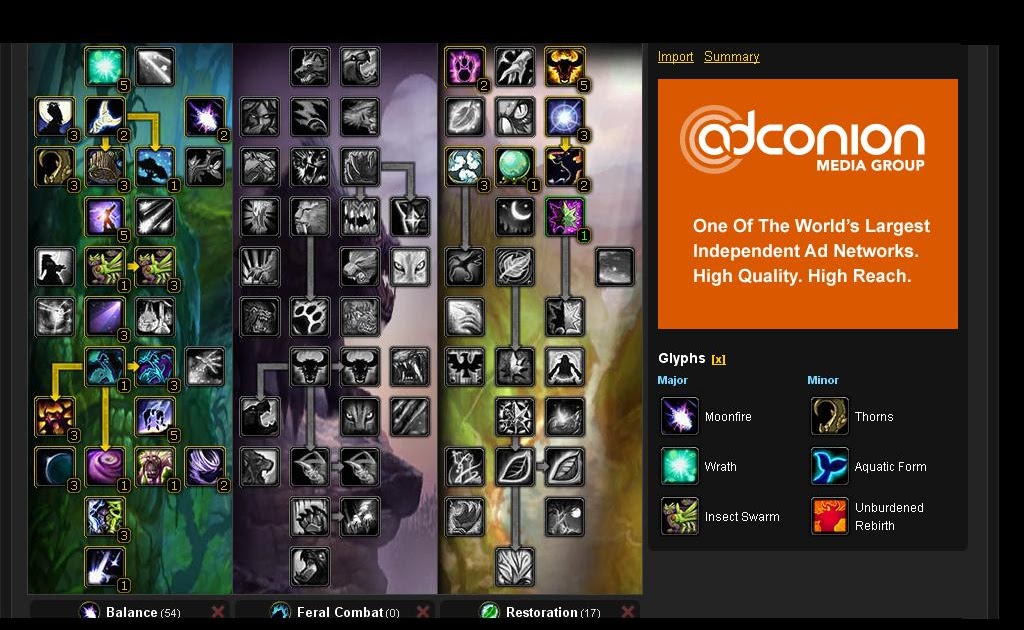 World of Warcraft Talents Build Druid Balance