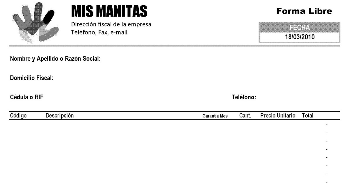 formato de facturacion en excel