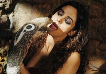bollywood: Mallika Sherawat's amazing kissed to snake!