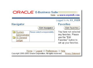 Steps to Create and Setup User Responsiblity in Oracle 11i