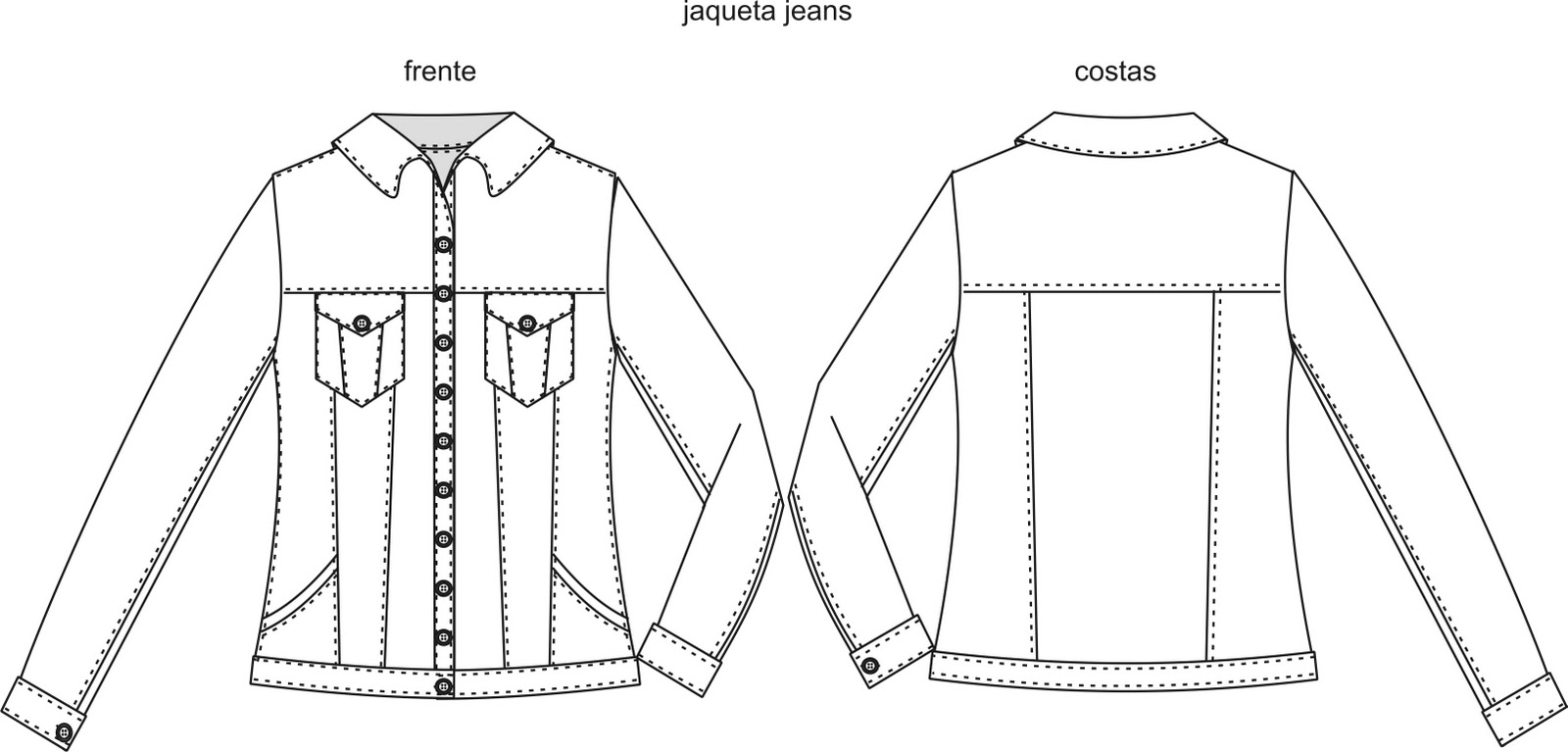 jaqueta jeans desenho
