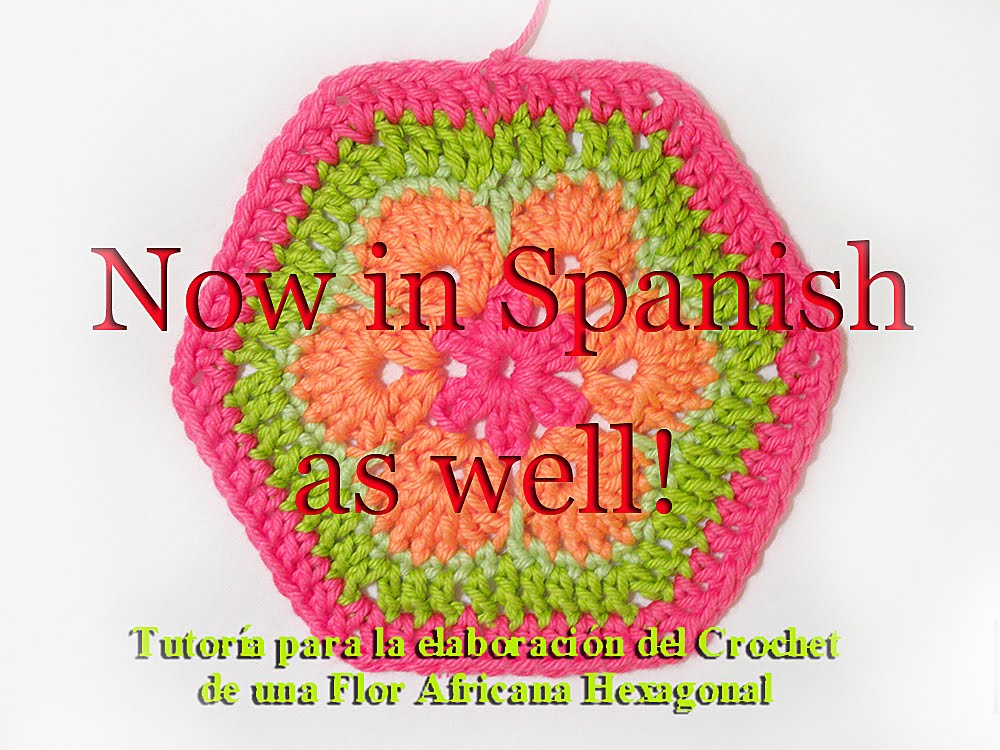Heidi Bears: African Flower Hexagon Crochet Tutorial now in Spanish
