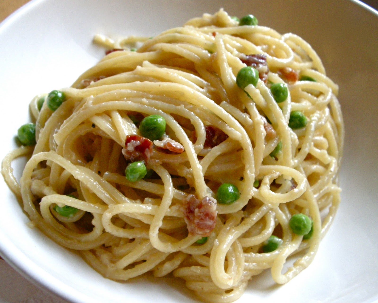Foodism Mom Spaghetti Carbonara With Peas
