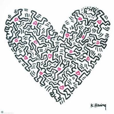 kunstenaar Keith Haring op kunstenaar Keith Haring op