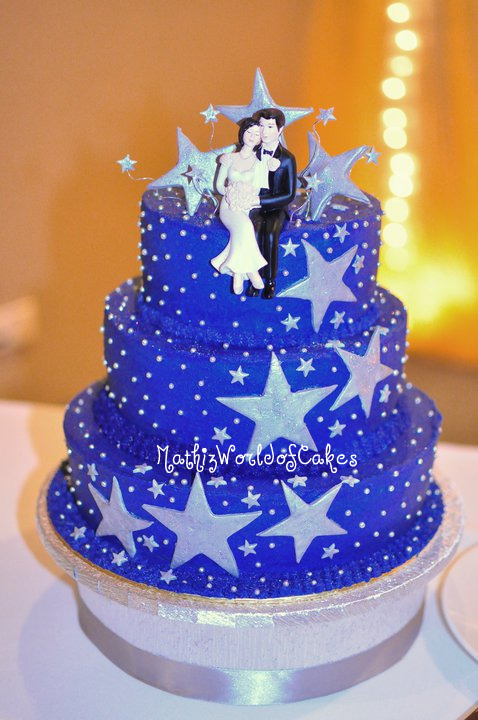 This cake was for my lovely cousin sister's wedding reception Theme Starry