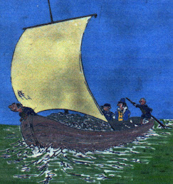 Cartoon of Keelboat