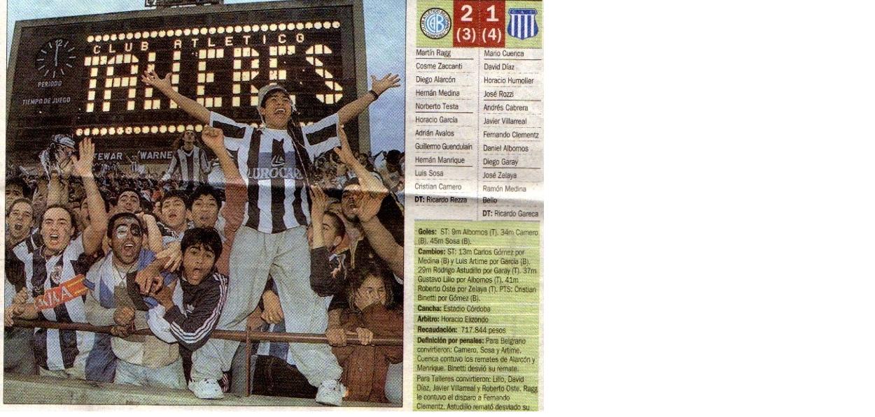 Clarin 1998 , Talleres Campeon!