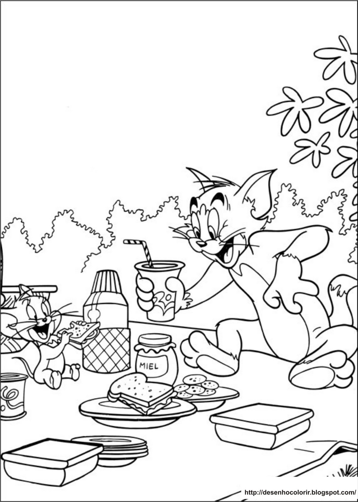 Desenhos para Colorir Tom e Jerry 9 desenhos para colorir